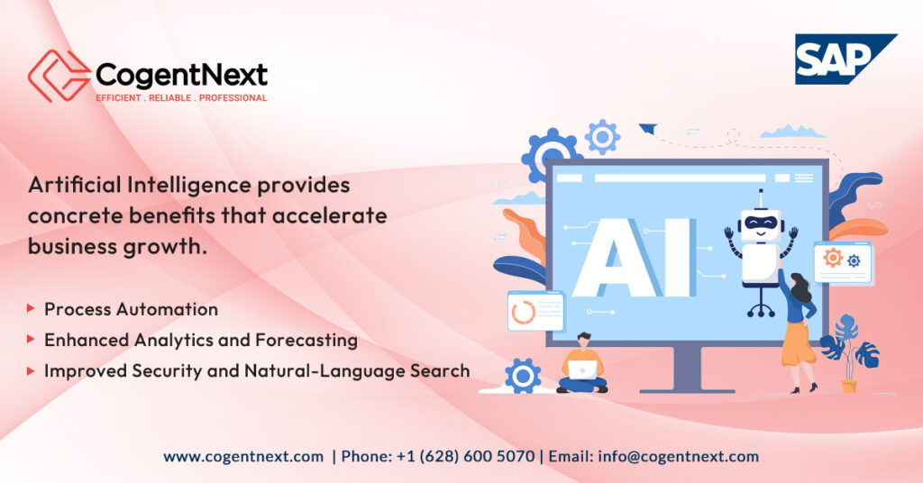 Process Automation, Enhanced Analytics and Forecasting, Improved Security and Natural-Language Search in SAP